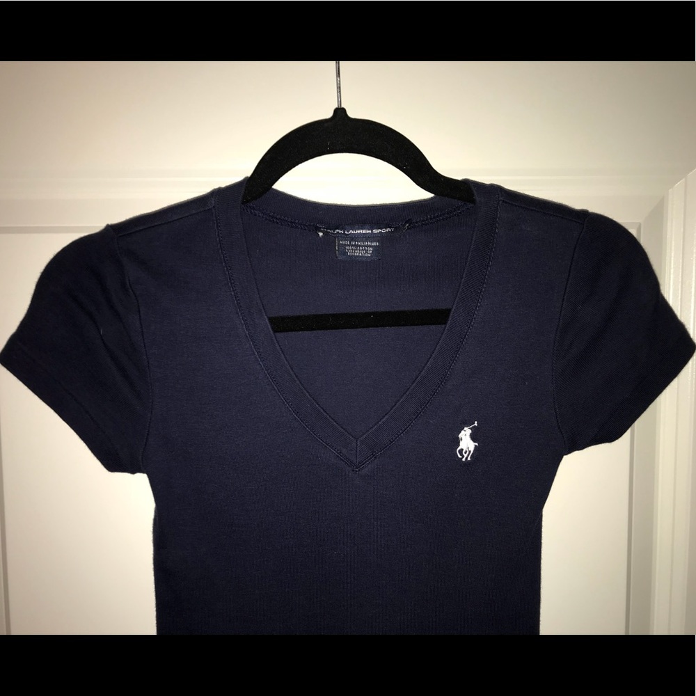 Ralph Lauren navy blue v-neck tee